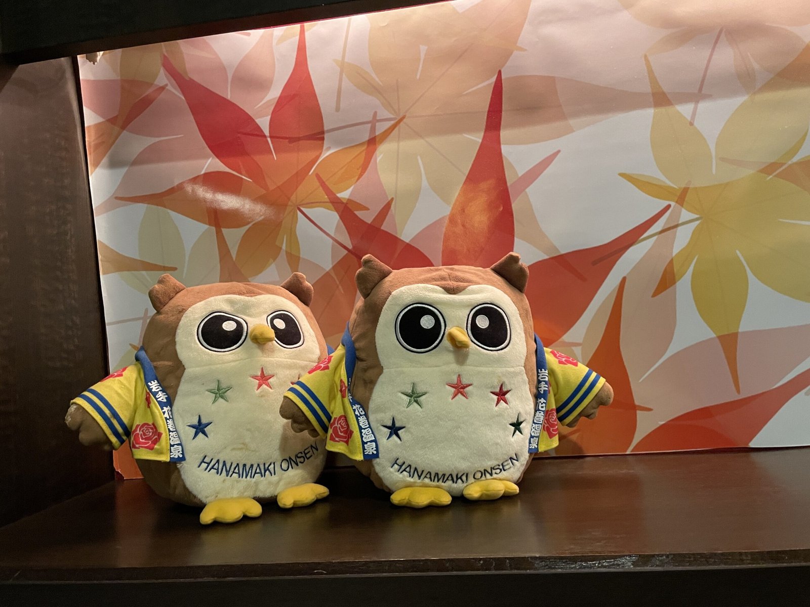 花卷溫泉吉祥物貓頭鷹布偶公仔