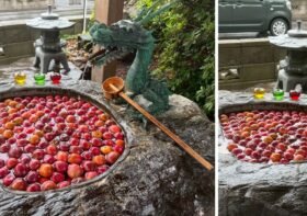 【青森景點】廣田神社：日本唯一病厄除守護！超夢幻青森蘋果手水舍與限定造型御守