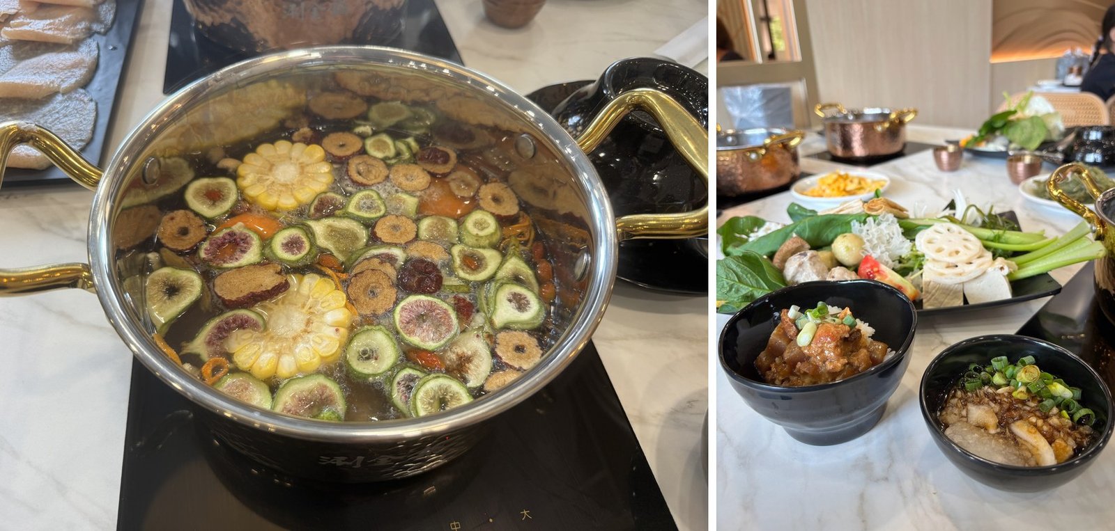 涮金鍋 招牌金黃濃醇雞湯鍋與滿桌豐盛饗宴